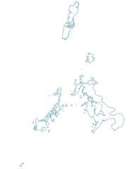 長崎県　地図　白　イラスト