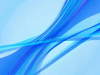 Abstract blue wave background with transparent flowing lines and soft light — minimal modern design with copy space