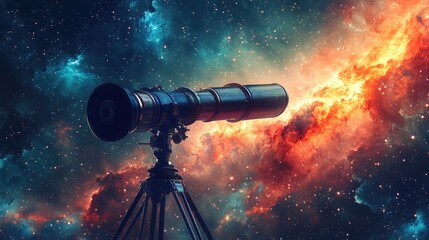 Telescope gazing at cosmos (1)