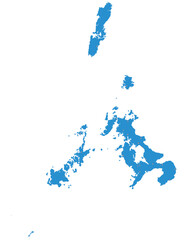 Obraz premium 長崎県 地図 ブルー 斑点 イラスト