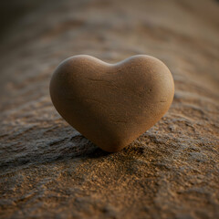 Obraz premium Heart Shaped Stone: Nature's Love Symbol