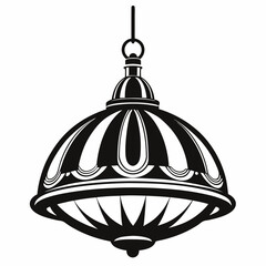 vector illustration of an old lamp