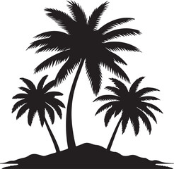 Fototapeta premium Palm Tree Botanical Art vector, illustration