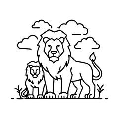 lion pride icon, lion pride vector illustration-simple illustration of lion pride, perfect for lion pride logos and icons