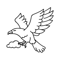 eagle soaring icon, eagle soaring vector illustration-simple illustration of eagle soaring, perfect for eagle soaring logos and icons