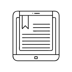 e book with bookmark icon icon, e book with bookmark icon vector illustration-simple illustration of e book with bookmark icon, perfect for e book with bookmark icon logos and icons