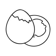 egg cracked open icon, egg cracked open vector illustration-simple illustration of egg cracked open, perfect for egg cracked open logos and icons