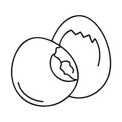 egg cracked open icon, egg cracked open vector illustration-simple illustration of egg cracked open, perfect for egg cracked open logos and icons