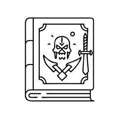 fantasy book cover icon, fantasy book cover vector illustration-simple illustration of fantasy book cover, perfect for fantasy book cover logos and icons