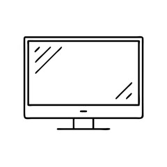 flat screen tv icon, flat screen tv vector illustration-simple illustration of flat screen tv, perfect for flat screen tv logos and icons