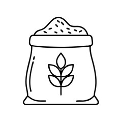 flour bag icon, flour bag vector illustration-simple illustration of flour bag, perfect for flour bag logos and icons