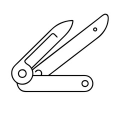 folding knife icon, folding knife vector illustration-simple illustration of folding knife, perfect for folding knife logos and icons