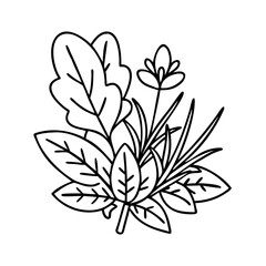 fresh herbs icon, fresh herbs vector illustration-simple illustration of fresh herbs, perfect for fresh herbs logos and icons