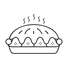 freshly baked pie icon, freshly baked pie vector illustration-simple illustration of freshly baked pie, perfect for freshly baked pie logos and icons