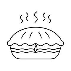 freshly baked pie icon, freshly baked pie vector illustration-simple illustration of freshly baked pie, perfect for freshly baked pie logos and icons
