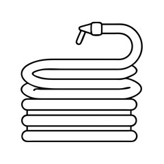 garden hose icon, garden hose vector illustration-simple illustration of garden hose, perfect for garden hose logos and icons