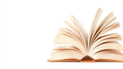 Fototapeta premium Open Book Pages Fanning Outward Displaying Knowledge
