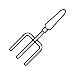 gardening fork icon, gardening fork vector illustration-simple illustration of gardening fork, perfect for gardening fork logos and icons