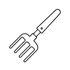 gardening fork icon, gardening fork vector illustration-simple illustration of gardening fork, perfect for gardening fork logos and icons
