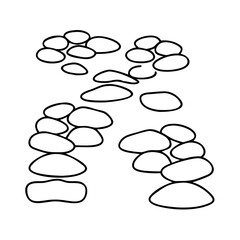 garden path stones icon, garden path stones vector illustration-simple illustration of garden path stones, perfect for garden path stones logos and icons