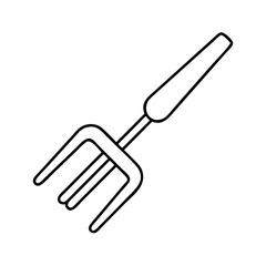 gardening fork icon, gardening fork vector illustration-simple illustration of gardening fork, perfect for gardening fork logos and icons