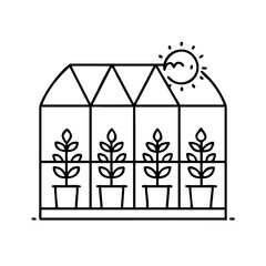 greenhouse icon, greenhouse vector illustration-simple illustration of greenhouse, perfect for greenhouse logos and icons