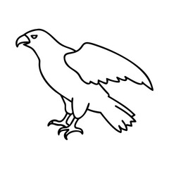 hawk silhouette icon, hawk silhouette vector illustration-simple illustration of hawk silhouette, perfect for hawk silhouette logos and icons