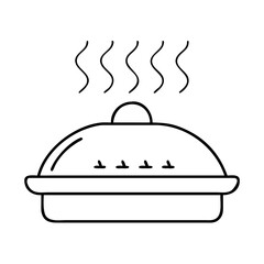 Obraz premium hot dish steam icon icon, hot dish steam icon vector illustration-simple illustration of hot dish steam icon, perfect for hot dish steam icon logos and icons