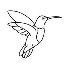 Obraz premium hummingbird icon, hummingbird vector illustration-simple illustration of hummingbird, perfect for hummingbird logos and icons