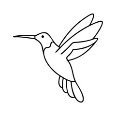 Obraz premium hummingbird icon, hummingbird vector illustration-simple illustration of hummingbird, perfect for hummingbird logos and icons
