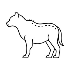 hyena silhouette icon, hyena silhouette vector illustration-simple illustration of hyena silhouette, perfect for hyena silhouette logos and icons
