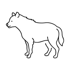 hyena silhouette icon, hyena silhouette vector illustration-simple illustration of hyena silhouette, perfect for hyena silhouette logos and icons