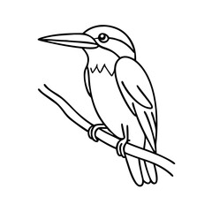 kingfisher perched on branch icon, kingfisher perched on branch vector illustration-simple illustration of kingfisher perched on branch, perfect for kingfisher perched on branch logos and icons