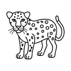 leopard icon, leopard vector illustration-simple illustration of leopard, perfect for leopard logos and icons