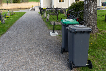 Garbage containers tanks.