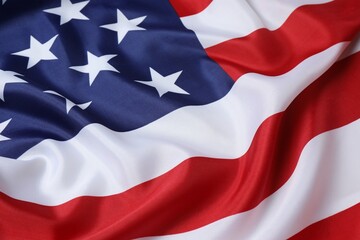 Beautiful waving star and striped American flag
