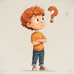 Curious boy pondering a question (1)