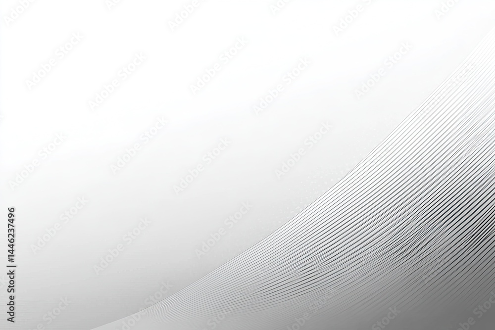 Poster minimalist gradient gray wavy lines texture on white background, abstract stripe pattern
