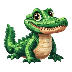 Fototapeta premium Crocodile cartoon character drawing high resolution image