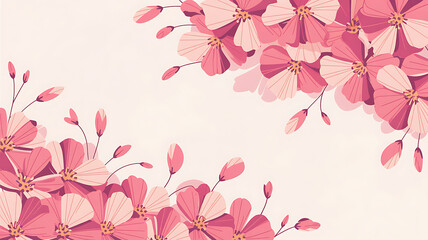 Delicate pink flowers blossom beautifully a gentle spring scene perfect for any design project