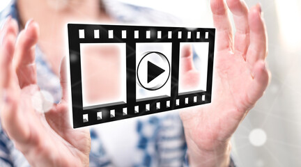 Concept of movies, video and cinema