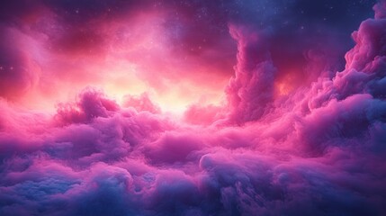 Ethereal cloudscape abstract with captivating gradients and cosmic aesthetic