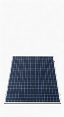 Fototapeta premium Top View Of Solar Panel On White Background Showcasing Photovoltaic Cells