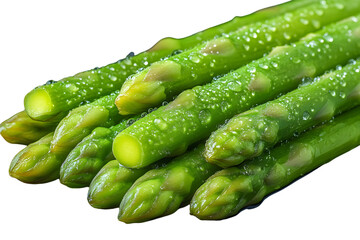 Fresh Green Asparagus Spears Water Droplets Closeup Food Photography