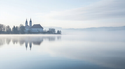 Misty Lakeside Monastery (1)