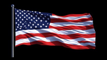 Obraz premium Majestic American Flag, A Proud National Symbol