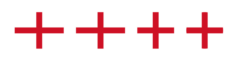 Obraz premium Vector illustration of the England national flag, featuring a red cross on a white background. Simple, bold design, perfect for educational, political, or international use.
