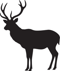 Barasingha Vector Silhouette