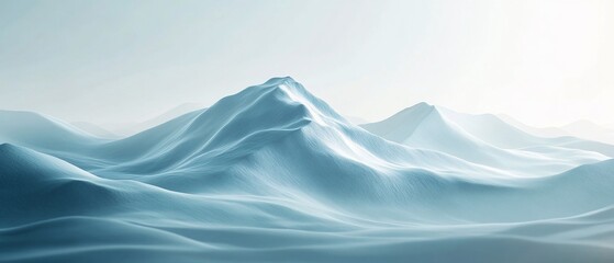 Fototapeta premium Frozen blue peaks a serene arctic vista