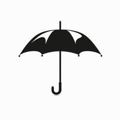 Umbrella protection rain weather forecast accessory black raindrop monsoon climate safety parasol icon